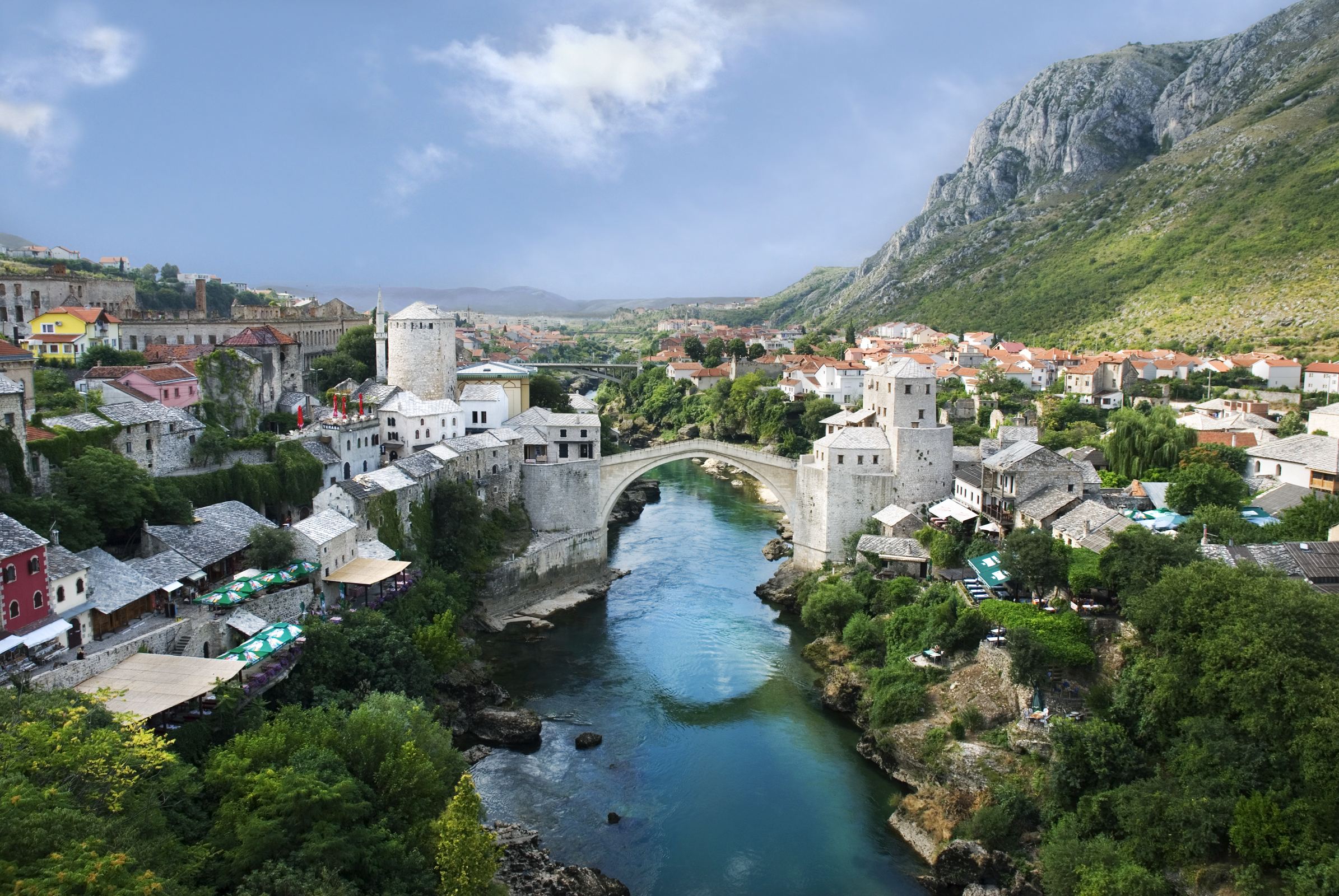 Stari Most arching over the Neretva in Mostar